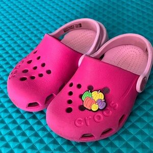 CROCS Toddler Girls Electro Pink Two Tones Clogs | 7